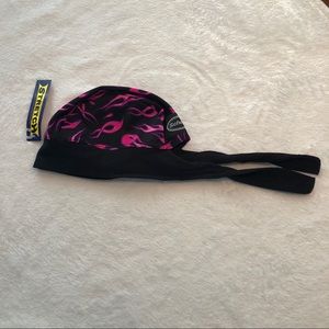 Motorcycle Schampa pink flames headwrap, NWT